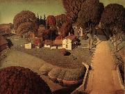 Grant Wood Hoover-s Birthplace oil on canvas